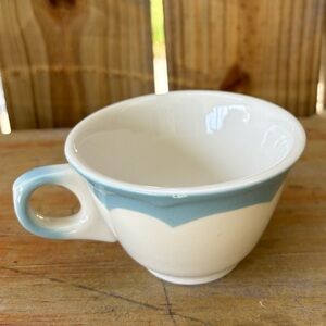 Vintage Jackson China Blue & White Glazed Restaurant Ware Coffee Cup Size 8oz
